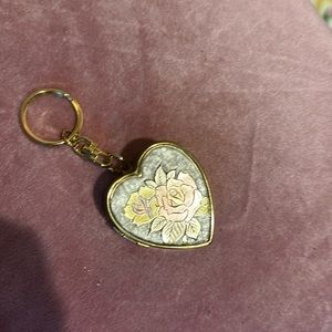 Vintage Heart Shaped, Music Box, Keychain, Locket Gold Tone, Tune is "Memory".